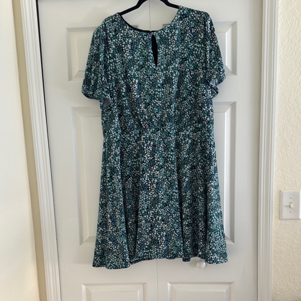 Loft Floral Green Dress